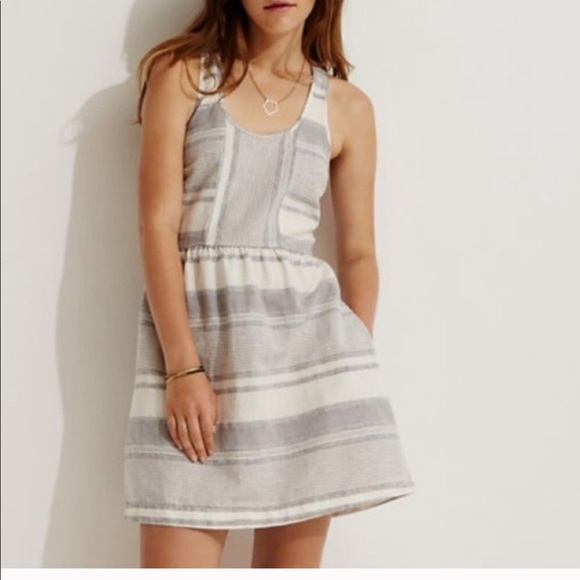 lou and grey racerback dress Lou & Grey Striped Linen Blend Racerback